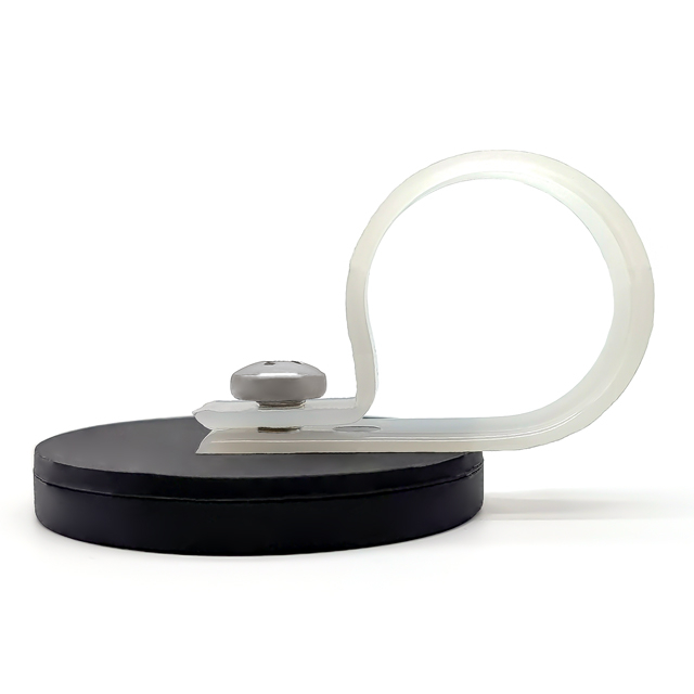 Pince en plastique Aimant en pot recouvert de caoutchouc noir