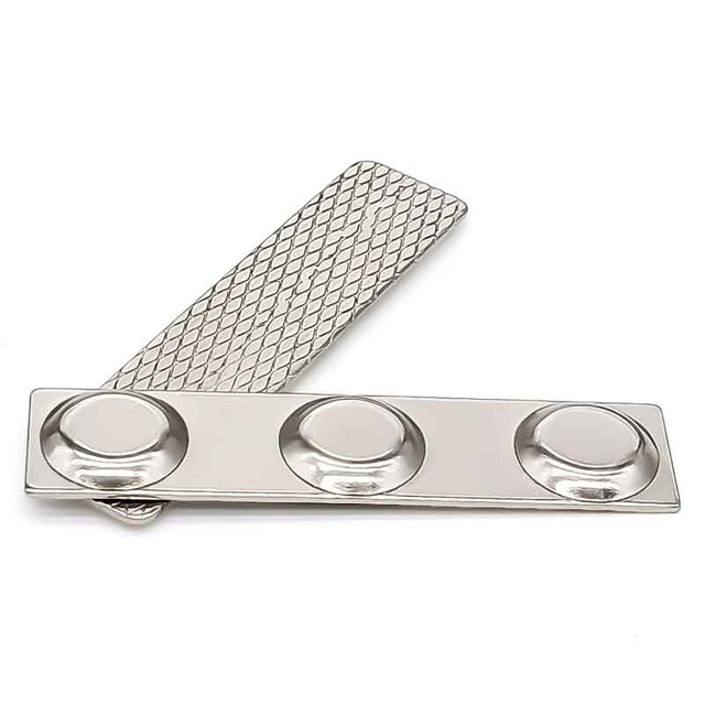 Insigne magnétique de nom de néodyme de rectangle de plaque d'acier d'identification de bureau réutilisable adhésif de 3M