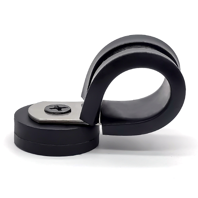 Acier inoxydable avec pince à bande de caoutchouc Aimant en pot NdFeB revêtu de caoutchouc