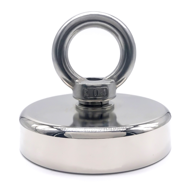 Aimant de pêche simple face avec trou fraisé 