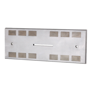 Plaque de fixation magnétique permanente NdFeB personnalisée rectangulaire avec trous filetés